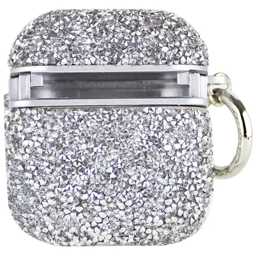 TPU чохол Bling World Rock Diamond для навушників AirPods 1/2 Срібний - фото 2