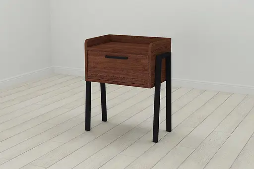 Тумба модульна Ferrum-decor Бетті 540x450x320 метал Чорний ДСП Венге 16 мм (FRD-105503)