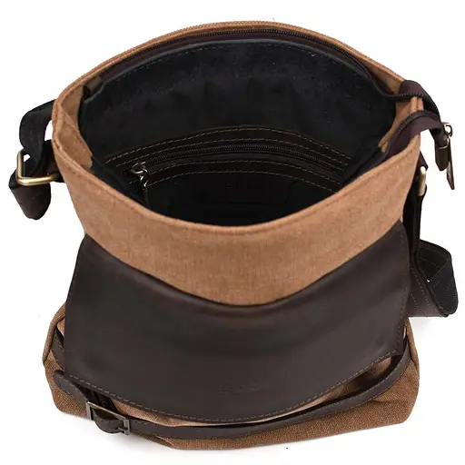 Чоловіча шкіряна сумка через плече TARWA 27х31х8 см sum0026667 - фото 9