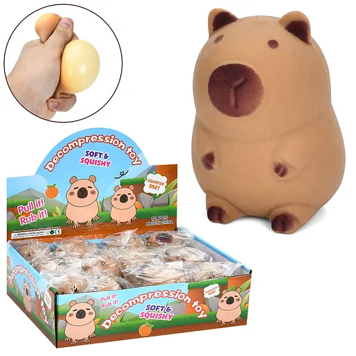 Іграшка капібара, 8 см, антистрес, борошно, MS4745 - фото 2