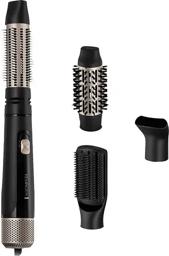 Фен-щітка Remington Blow Dry & Style Caring, 1000Вт, 2 режими, іоніз-я, хол. обдув, чохол, кераміка, чорно-золотий - фото 6
