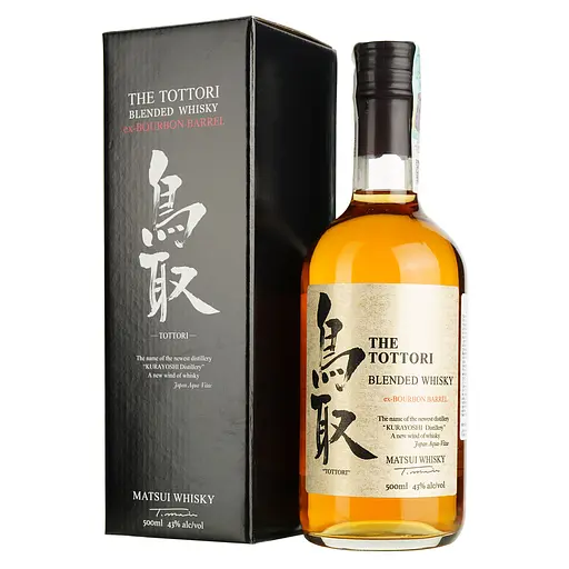 Віскі The Tottori Blended Aged in Bourbon Barrel 43% 0.5 л в подарунковій упаковці