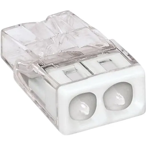 Клемма Brille Wago Compact для распределительных коробок 2X2.5 прозрачная/белая с пастой 2273-242