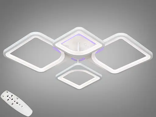 Світлодіодна люстра смарт світильник з пультом, 100Вт, білий - фото 1