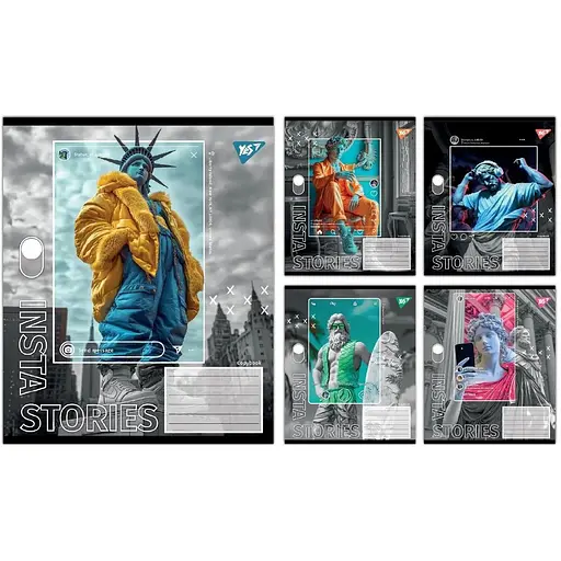 Зошит учнівський "Insta Storys" Yes 767943 36 аркушів Різнокольоровий 1 шт. в асортименті - фото 1