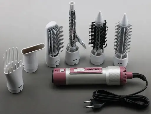 Фен-щітка-браш мультистайлер Gemei 4836 7 в 1 стайлер для укладки, накрутки та розчісування волосся - фото 2