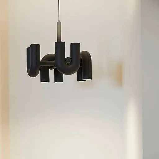 Дизайнерська люстра-репліка Circus Ago на 4 лампи d60 cм | Арт. MJ 18-600 BK | Line F - фото 1