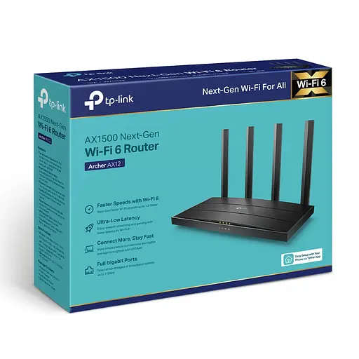 Маршрутизатор TP-Link ARCHER AX12 AX1500 3xGE LAN 1xGE WAN MU-MIMO OFDMA - фото 9
