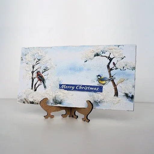 Набор для создания 2 шт открыток на подставках Зимний лес FDGCK-049, 20 см х 10 см - фото 6