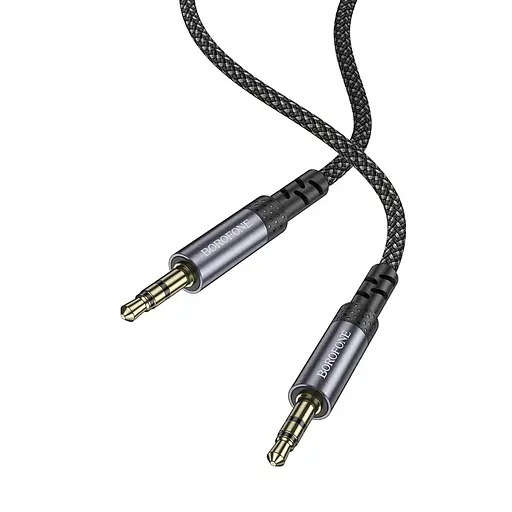 Аудіокабель BOROFONE BL24 Graceful audio cable AUX Metal Grey - фото 5