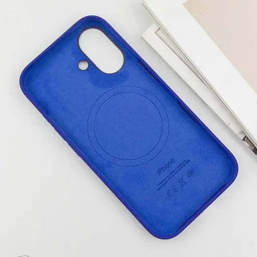 Чехол Epik Silicone case AAA with Magsafe and Animation button для Apple iPhone 16, 6.1 Ultramarine - фото 5