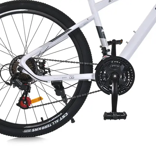 Велосипед SKD75 MTB 2605-2, 26 дюймів, сталева рама 16 Sunrun 24SP білий - фото 2