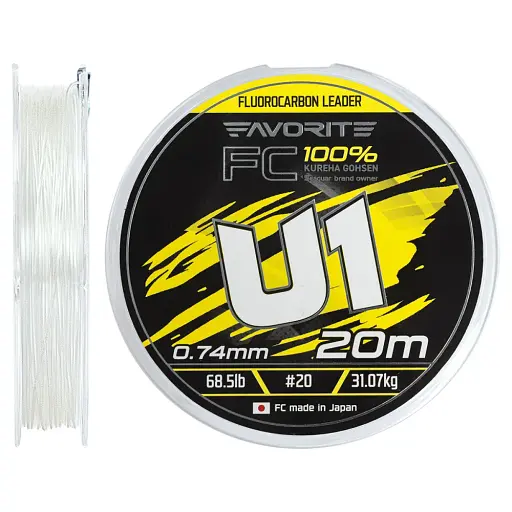 Флюорокарбон Favorite U1 FC 20 м 20/0.74 мм 68.5 lb/31.07 кг