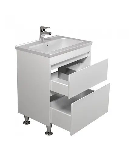 Тумба Мойдодир Prime 60 з умивальником Rodeo 60 підлогова Білий - фото 3