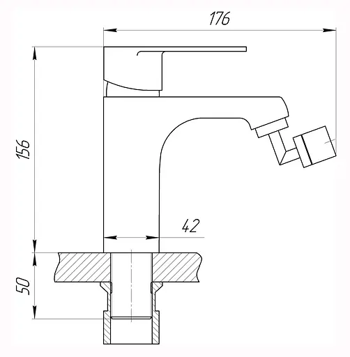 Змішувач для біде Domino Dionis DDD-106 Хром - фото 8