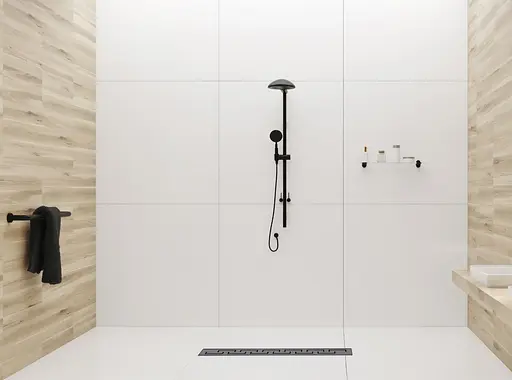 Трап для душу Rea Greek 90 PRO black REA-G8026 - фото 9