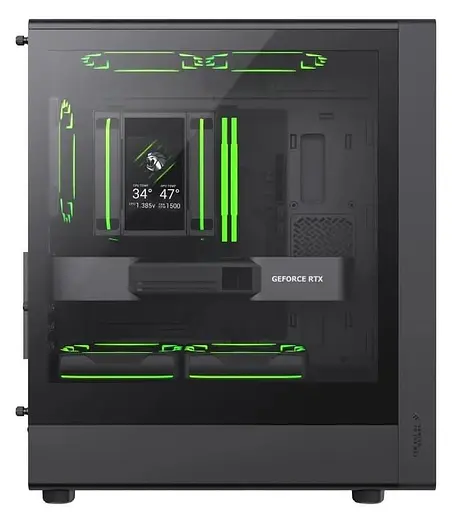 Корпус GameMax Aeris 330 M Tempered Glass без БЖ Black (AERIS 330 MB) - фото 6
