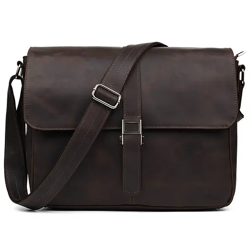 Шкіряна чоловіча сумка через плече TARWA 36,5х30х11 см nsa0001254 - фото 3