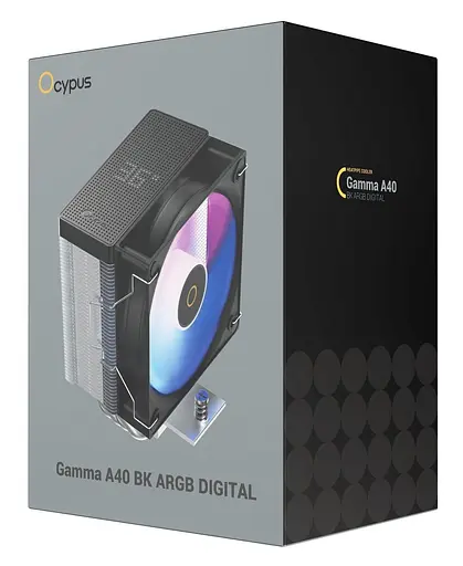 Кулер для процессора OCYPUS GAMMA A40 BK ARGB DIGITAL (GAMMA-A40-BK1NAWD00X-GL) - фото 9