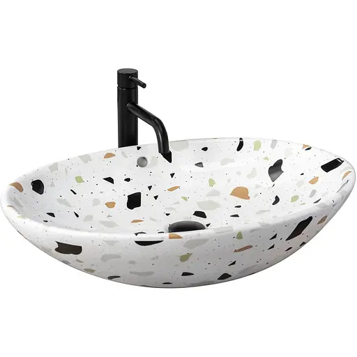 Умивальник Rea Olga terazzo накладний REA-U5692, Цветной - фото 1