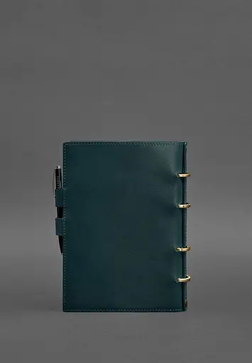 Шкіряний блокнот з датованим блоком (Софт-бук) 9.1 зелений - фото 4