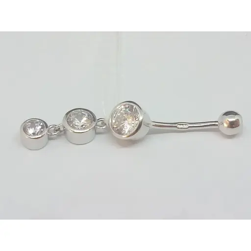 Серебряная серьга для пирсинга пупка Silvex 925. ПР2Ф/032 - фото 2