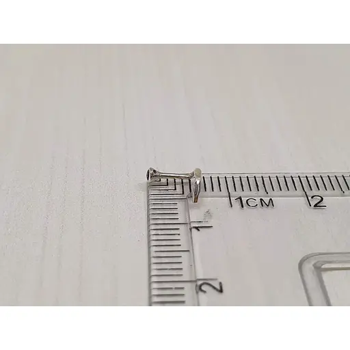 Срібна сережка-пірсинг в ніс Dear. 1024.4С Синій - фото 4