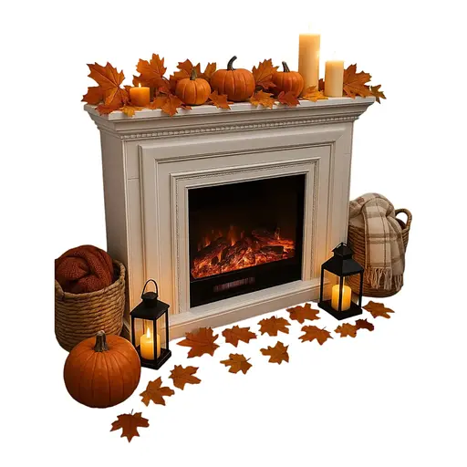 Електричний камін Elizabet Silver Bluetooth звук потріскування дров 1500Вт (10080127) - фото 2