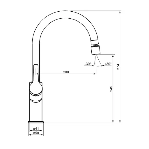 Смеситель для кухни Damixa Eclipse никель DX310720400 Никель - фото 4