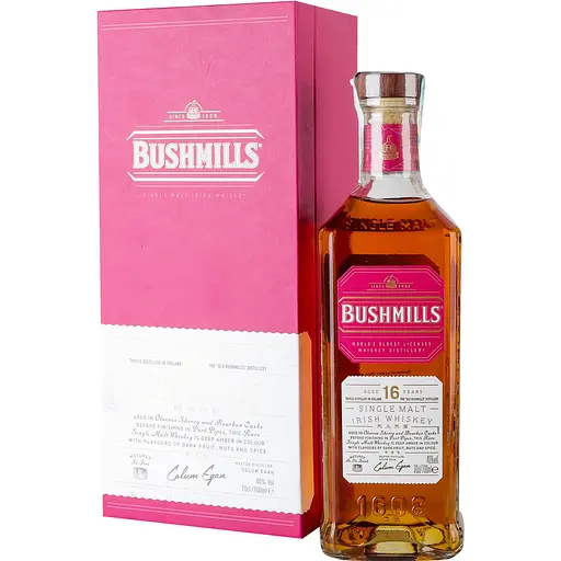 Виски Bushmills Single Malt 16 лет выдержки 40% 0.7 л в подарочной упаковке