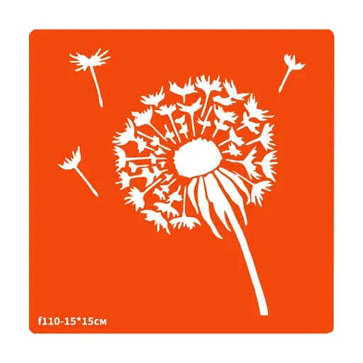 Трафарет для био-тату Одуванчик Fresh Tattoo f110-15*15см, размер 15х15см - фото 1