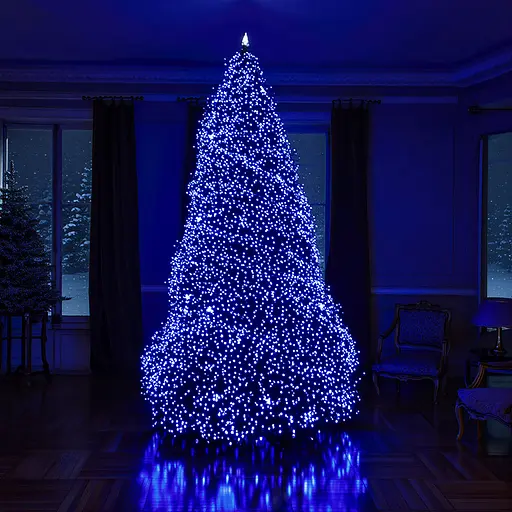 Новорічна гірлянда Різдвяна фея GarlandoPro 100 м 1000 LED чорний дріт Синій CF1000L100MBBL