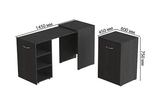 Стіл-тумба трансформер Смарт 1/2 Ferrum-decor 750x1450x600 ДСП Сосна Кембра 16 мм (FRD-105076) - фото 4