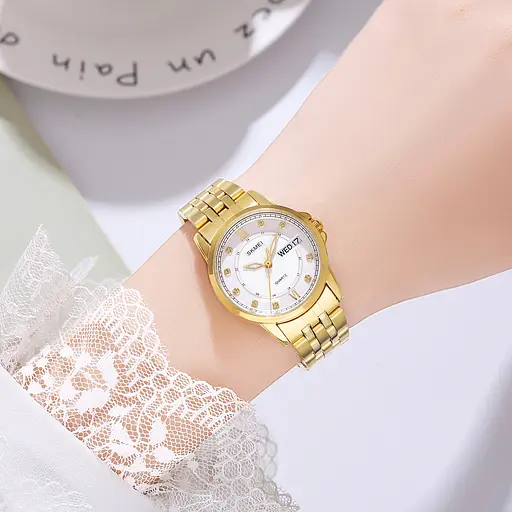 Наручний годинник жіночий 2085GDSI Gold-Silver Skmei acs0030312 - фото 3