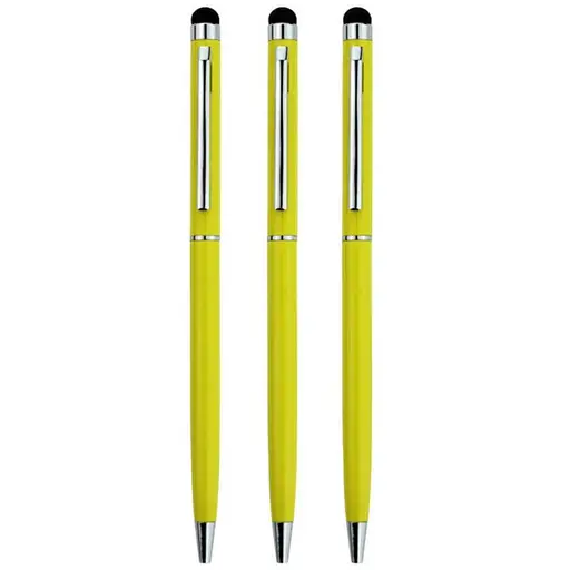 Стилус-ручка для ємнісних екранів, жовтий (комплект 3 шт.)