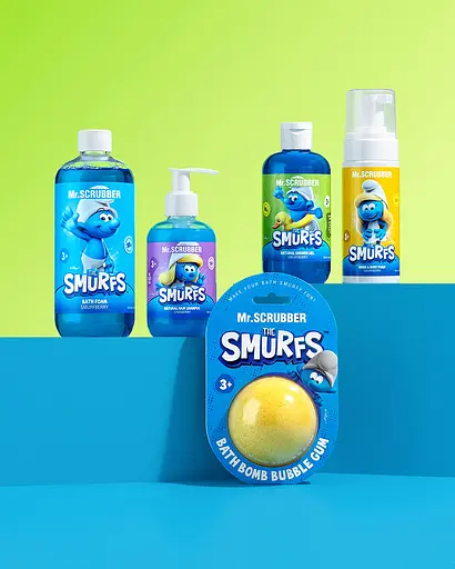 Бомбочка для ванны Mr.Scrubber The Smurfs Bubble gum - фото 3