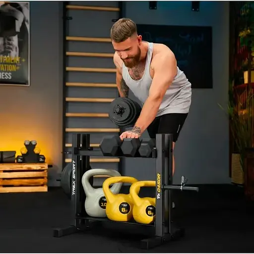 Стійка Trex Sport 2-рівнева для гантелей, дисків та гирь TX-045DR - фото 9