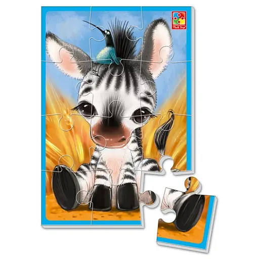 Детские мягкие пазлы Зебренок и львенок VT1103-42 формата А5 - фото 2