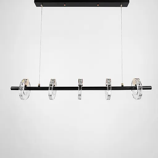 Стильная удлиненная люстра в черном каркасе Line.F G 068/5L - фото 7