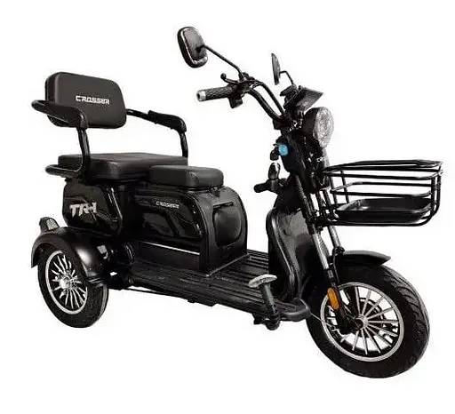 Електроскутер Триколісний Crosser TR1 Pro (1000W, 72V, 20Ah) Чорний