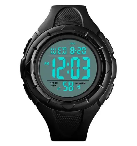 Мужские спортивные часы Skmei 1535 Dive (Черный с белым) - фото 4