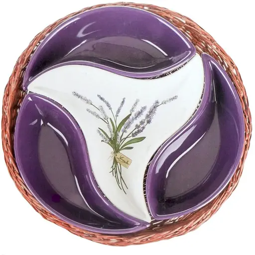 Набор сервировочный в корзине 4 шт./23cm LAVENDER