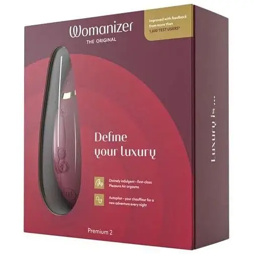Вакуумний кліторальний стимулятор Womanizer Premium 2 Bordeaux - фото 8