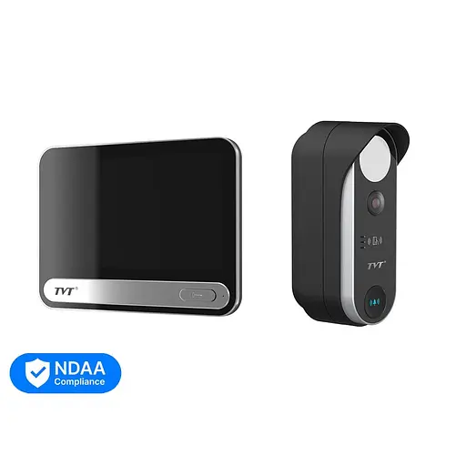 Комплект IP-відеодомофона з WiFi TVT TE-KT6101-001 Black: відеодомофон 7" TD-E2137-PE/TP/WF, відеопанель 2Mp TD-E3110-IC/PE/WF, кутовий кронштейн, монтажна коробка з козирком (82-00411) - фото 3