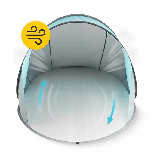 Намет пляжний 4FIZJO Pop-Up 195 x 120 см саморозкладний Grey/Mint (P-5905973401432) - фото 4