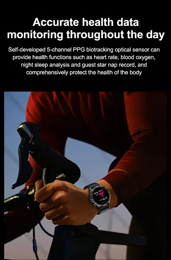 Розумні смарт-годинник LEMFO GTS4-Y11 силіконовий ремінець Silver Silver (18607) - фото 4