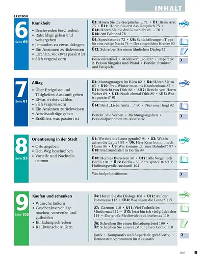 Themen aktuell 1. Kursbuch und Arbeitsbuch mit integrierter Audio-CD. Lektion 6–10 - фото 2