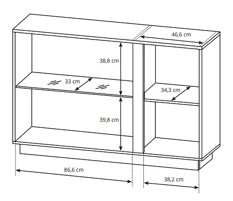 Комод с витриной Perfect Home Арко / Arco 3-дверный 3D2W/138 Белый глянец/дуб грандсон (PFH-091034) - фото 4