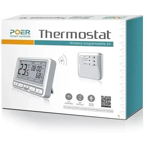 Термостат для теплого пола или обогревателя Poer PTC16 с беспроводным терморегулятором - фото 4