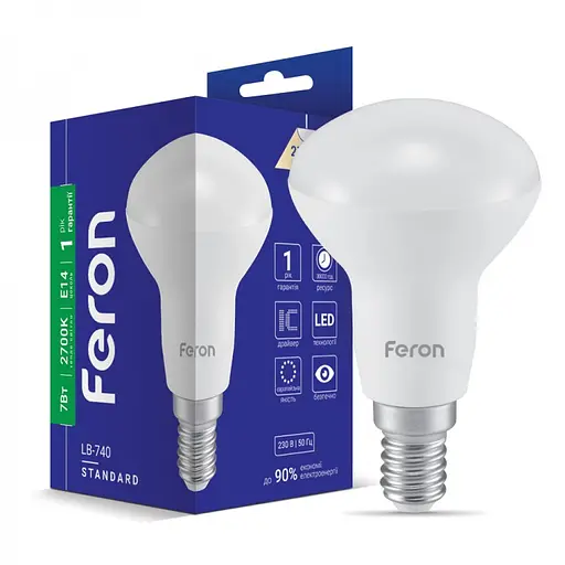 Лампа светодиодная Feron LB-740 R50 E14 230V 7 Вт 2700K (25982)